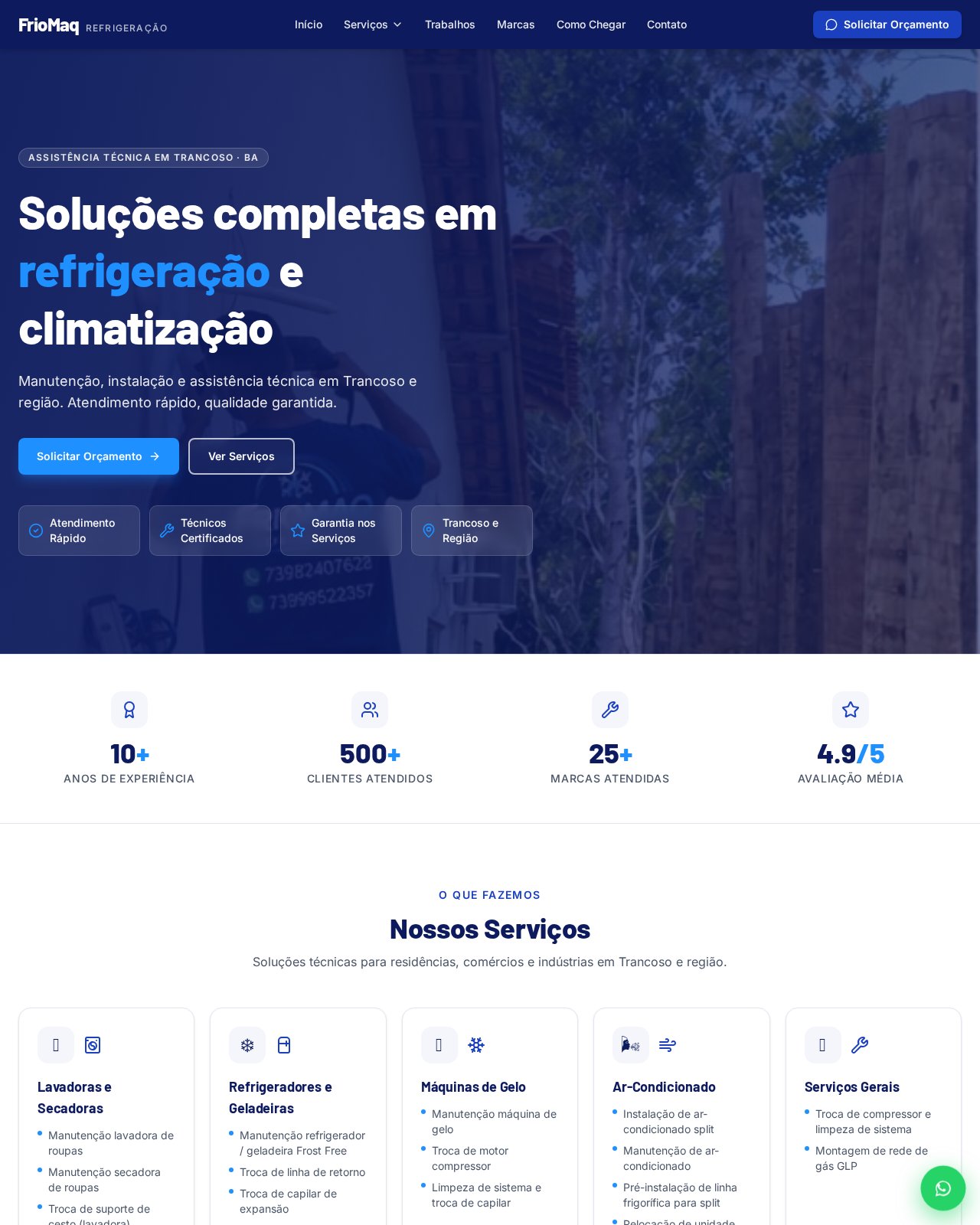Preview do projeto Friomaq Refrigeração
